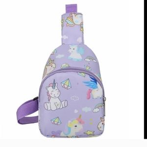 Purple Unicorn Print Mini Backback (W-2)